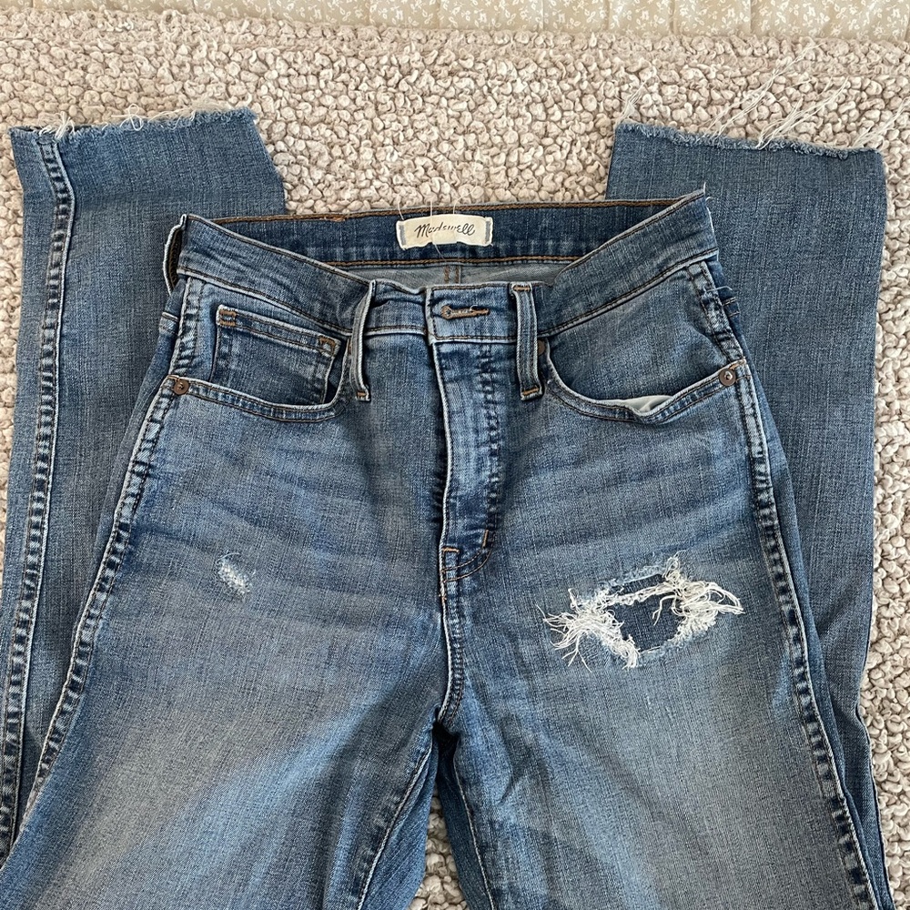 Madewell Women's Blue Distressed Jeans